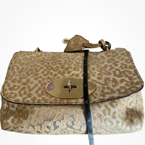 Authentic Mulberry Shrunken Lily in Reverse Gold Glitter Leopard Print- Vintage - Picture 5 of 7